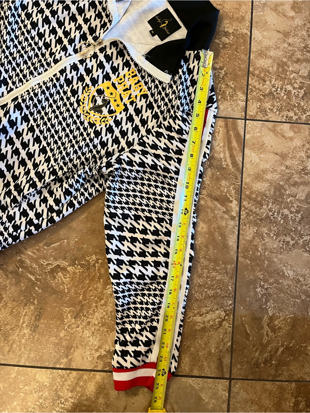 Vintage Baby Phat Co-Ord Houndstooth Tracksuit Set - Size XL - Y2K - Picture 6 of 16
